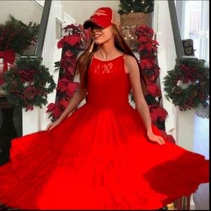 Brand New bright red gorgeous worn for photo shoot.